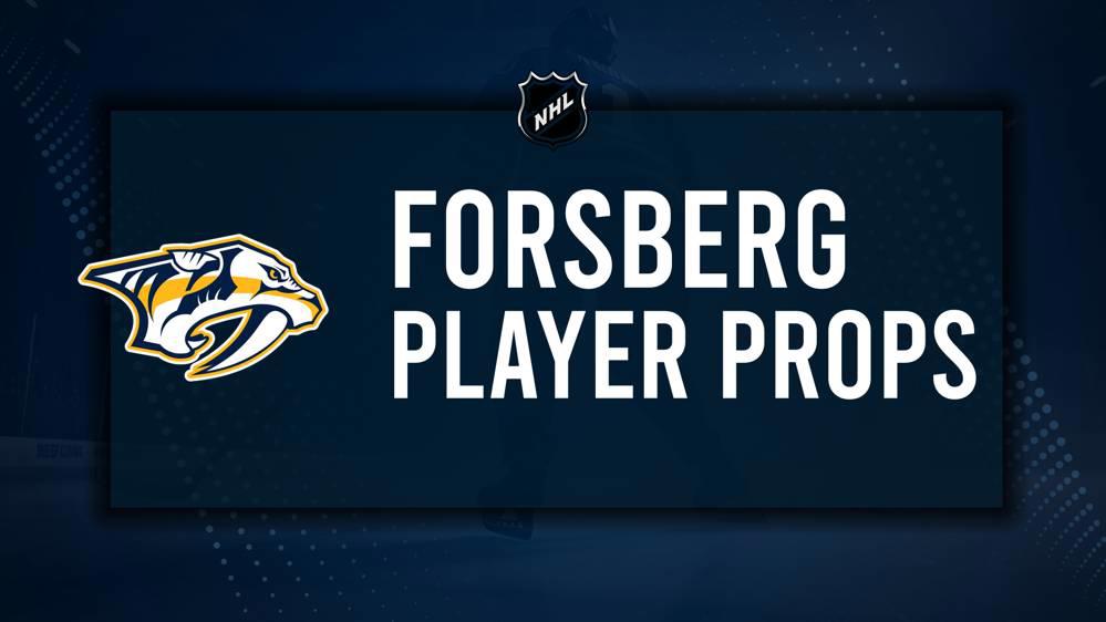 Filip Forsberg Player Prop Bets for the Predators vs. Bruins Game - October 22